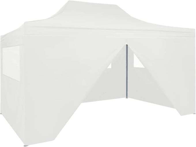 Feesttent - Tuin Overkapping - Buitenfeesten - Waterdicht UV Beschermend - 3 x 4.5 Meter - Wit