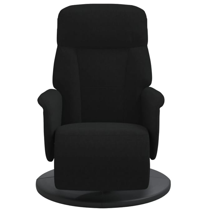 vidaXL - Fauteuil - met - voetensteun - verstelbaar - fluweel - zwart