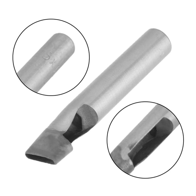 4mm Leather Craft Oval Rectangle Punch Hole Cutter Hollow DIY Tools (20 x 4mm) gray