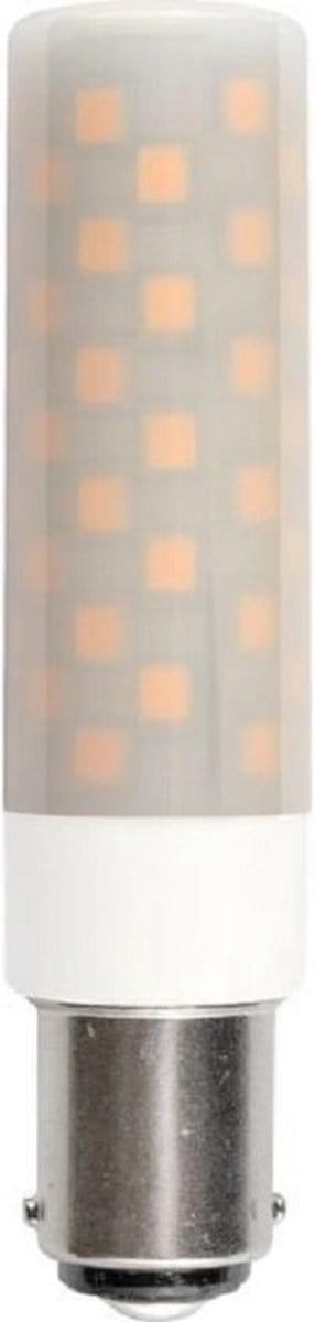 SPL LED Buislamp Ba15d 6W 3000K 660lm 230V - Dimbaar - Opaal - Warm Wit