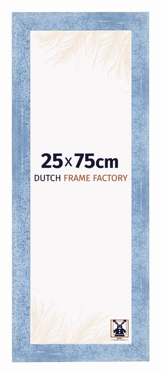 Fotolijst 25x75 cm - MDF - Helder Blauw Geveegd - Praag