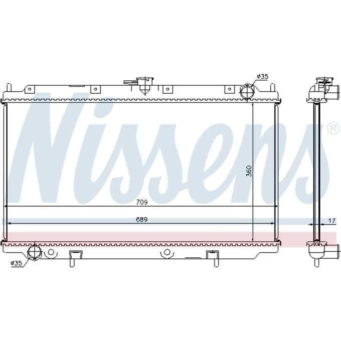 Radiator, motorkoeling NISSENS 62927A