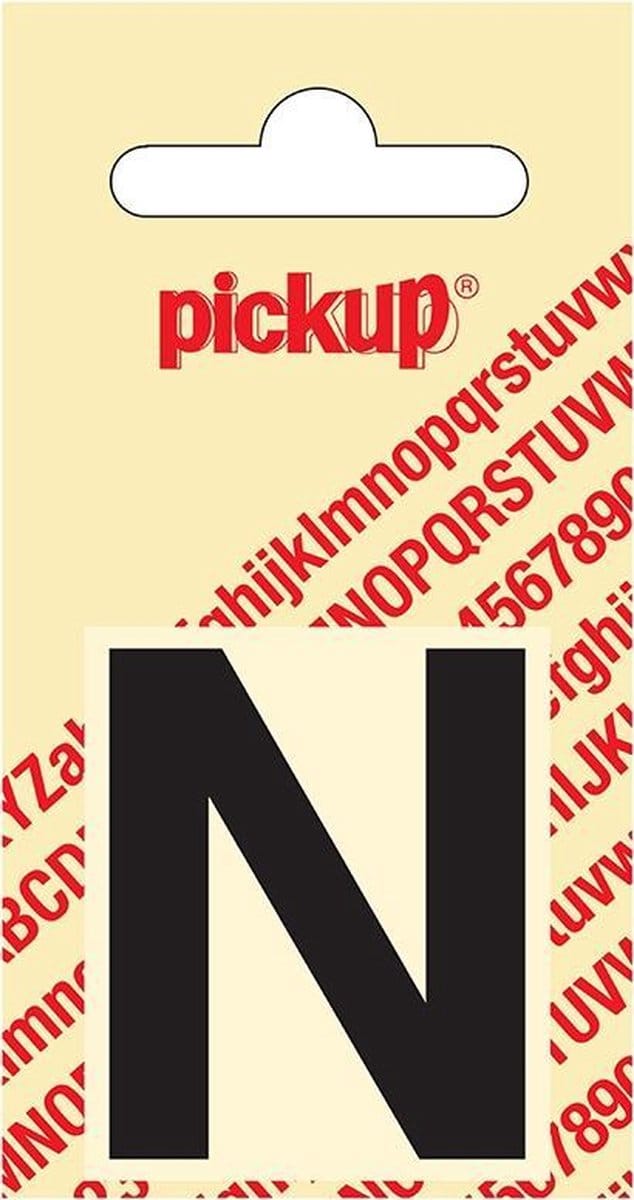Pickup plakletter Helvetica 40 mm - zwart N
