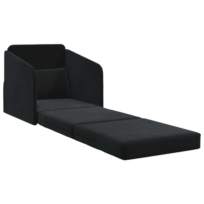 vidaXL Slaapbank Zwart 65 x 80 x 83 cm Fluweel