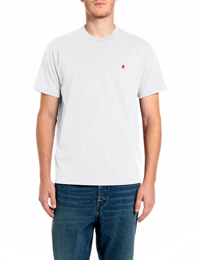 Replay M12be.000.00qmj T-shirt Met Korte Mouwen Wit L Man
