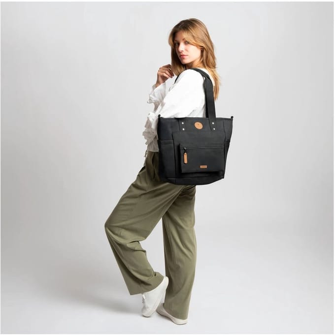 Cabaia Tote Bag Essentials Grote Schoudertas rPet - Zwart