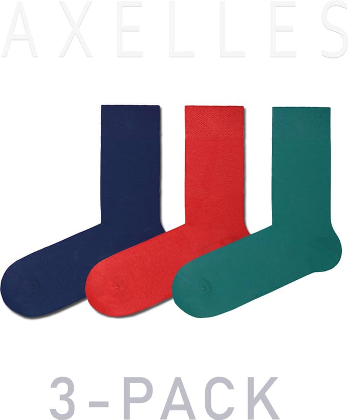 Herensokken felle-kleuren (3-pack), maat 42-43