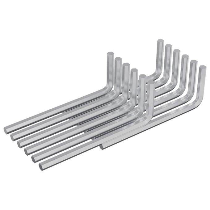 vidaXL Zeskantsleutel 12 st zilver 20 x 52 mm Staal