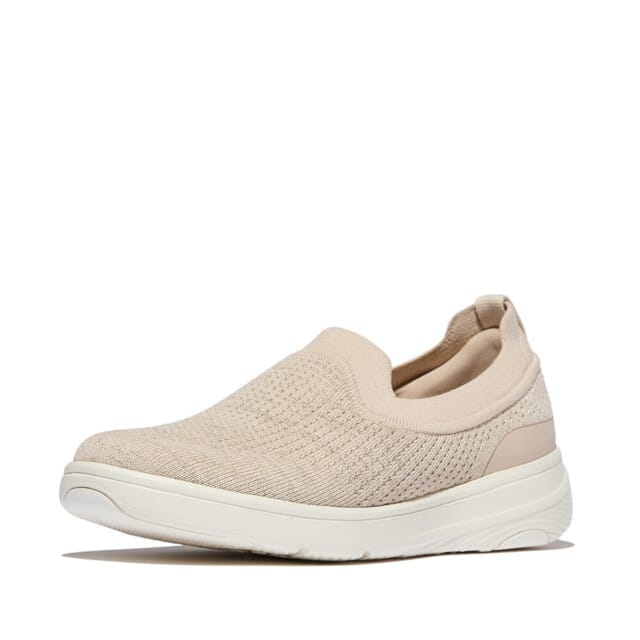 FitFlop Super-Q Knit Slip-Ons BEIGE - Maat 36