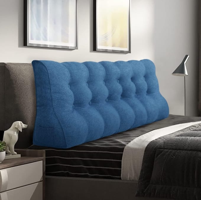 Groot Driehoekig Rugleuningkussen voor Bed en Bank - Comfortabel Leeskussen