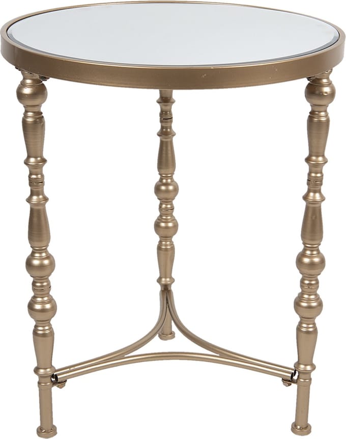 Clayre & Eef Bijzettafel Ø 50x60 cm Goudkleurig IJzer