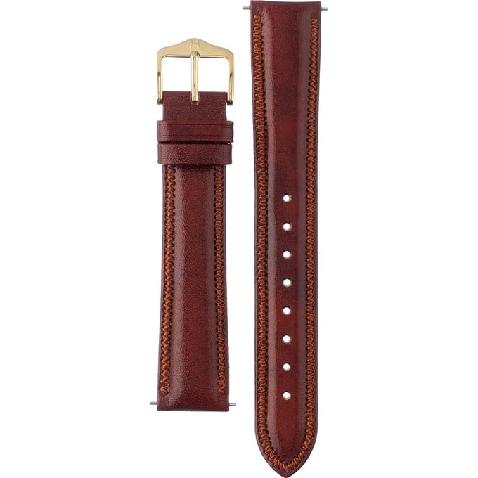 Hirsh Horlogeband Ascot Goudbruin - Leer - 18mm