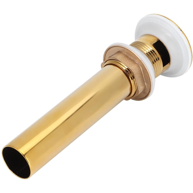 Wastafel Afvoer Anti Verstopping Badkamer Afvoerplug Accessoires Zonder Overloop Goud(Flap met Gat ) beige