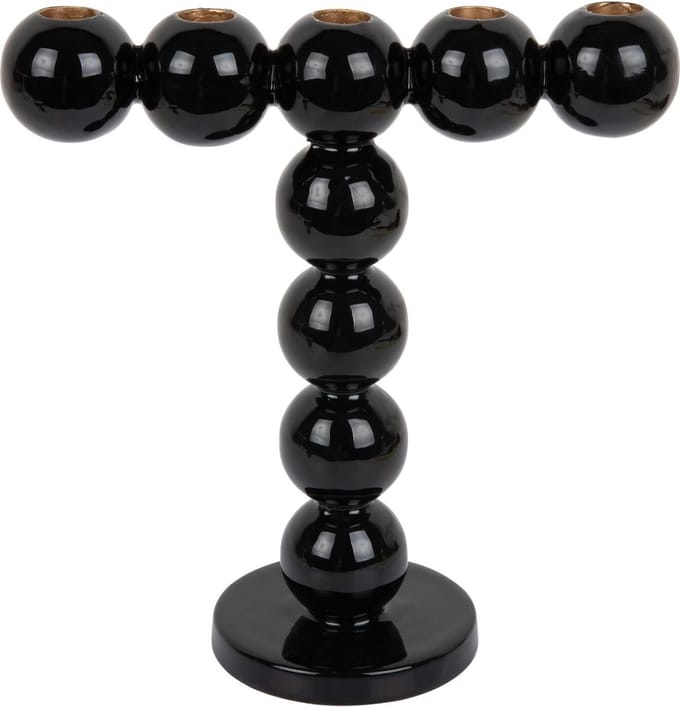 Present Time Kandelaar Bubbles High - Zwart - 25.5x10.5x26.5cm - Scandinavisch - IJzer