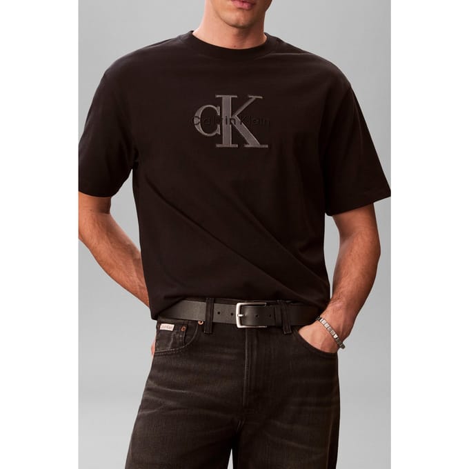 Calvin Klein Ss 16s Elevated Mono Tee Black Taglia: M | Magliette basic Outlet | Uomo | Nero