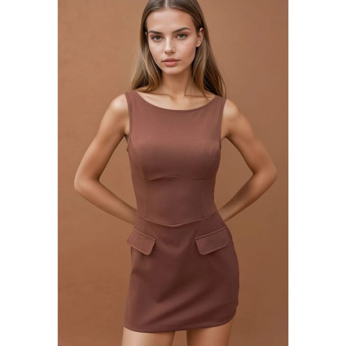 Aansluitende Mini-jurk met Shorts