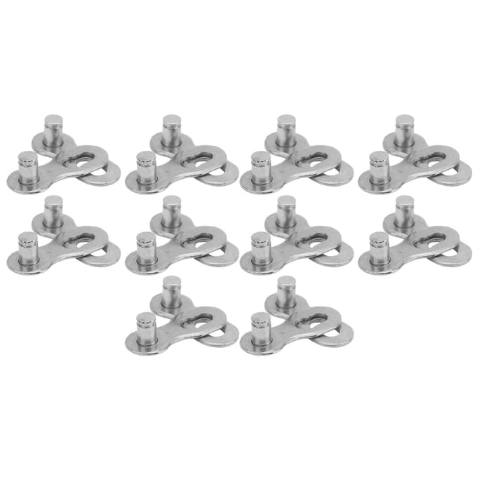 10 Paar 10 Snelheid Staal Fiets Fietsketting Ontbrekende Schakel Connector Onderdelen Fietsaccessoire Zilver zilver