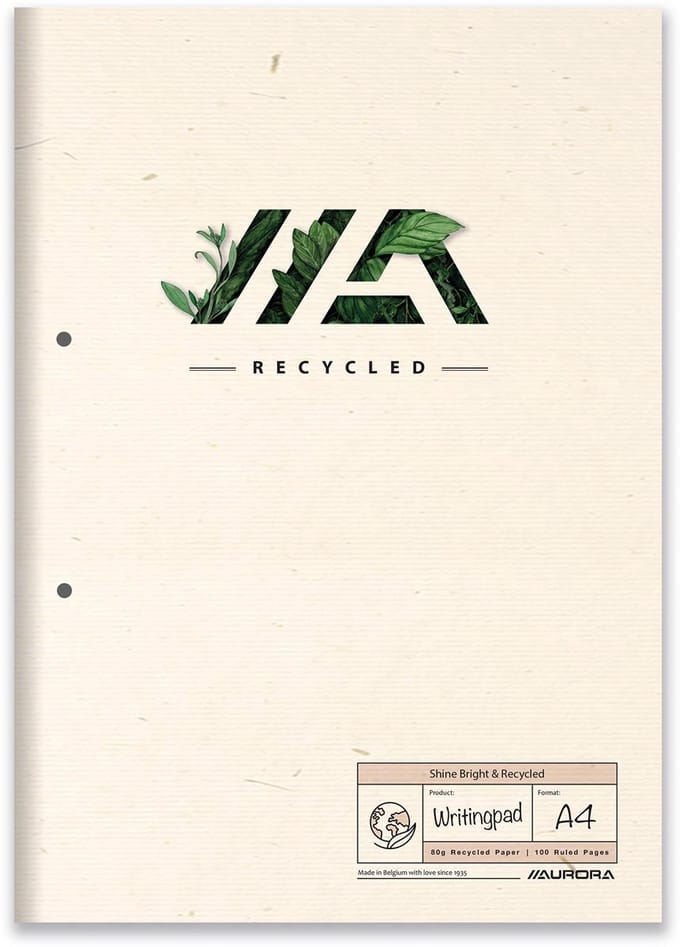 Aurora Shine Bright & Recycled cursusblok | ft A4 | gelijnd