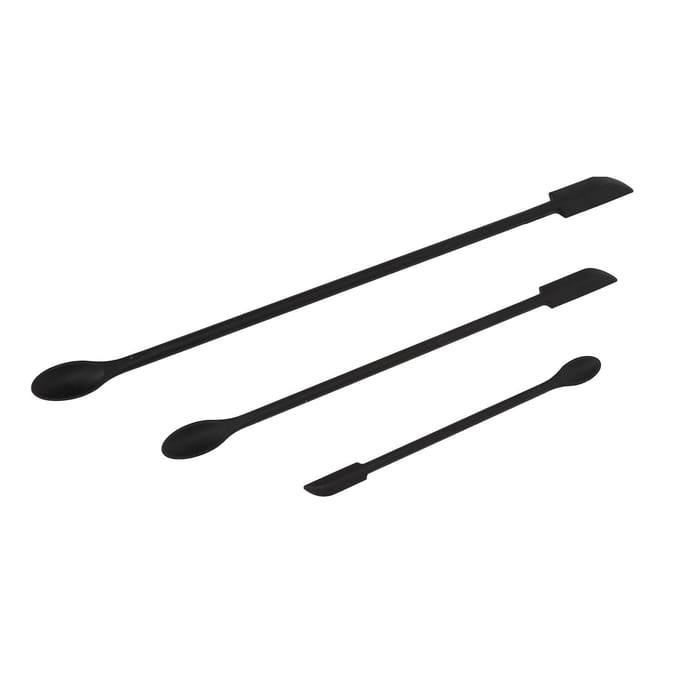 3 Stuks Mini Siliconen Spatel Set Verlengd Dubbelzijdig Make-up Schraper voor Lipgloss Nagellak white