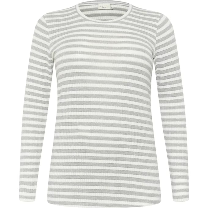 Dames-T-shirt met lange mouwen KAFFE Curve Henna