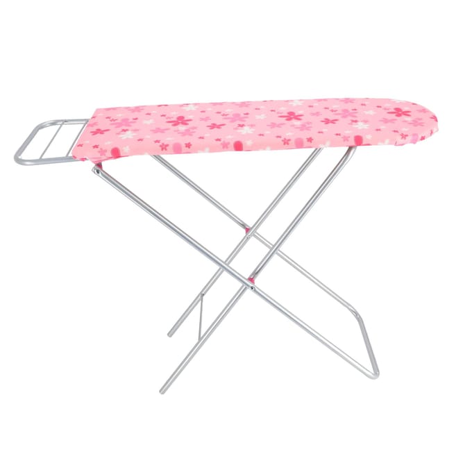 Speelgoedstrijkplank - 71x60 cm - Zilver/Roze