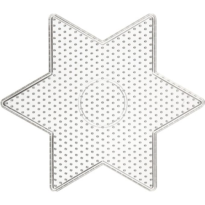 Creotime Transparante Ster Kralenplaat - 15x15cm