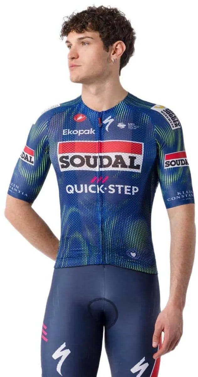 Castelli Climber´s A/c Soudal Quick-step 2026 Korte Mouw Wielertrui Blauw M Man