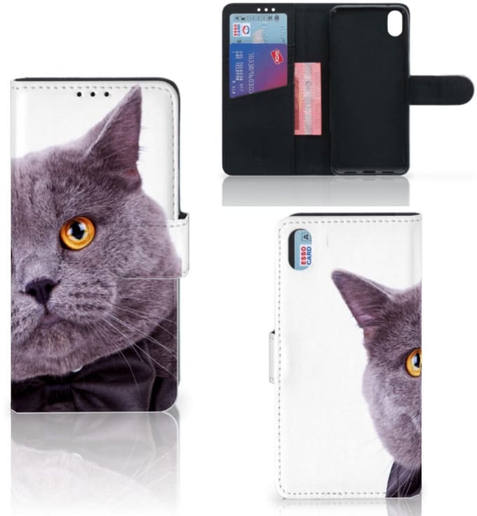 Xiaomi Redmi 7A Telefoonhoesje met Pasjes Kat