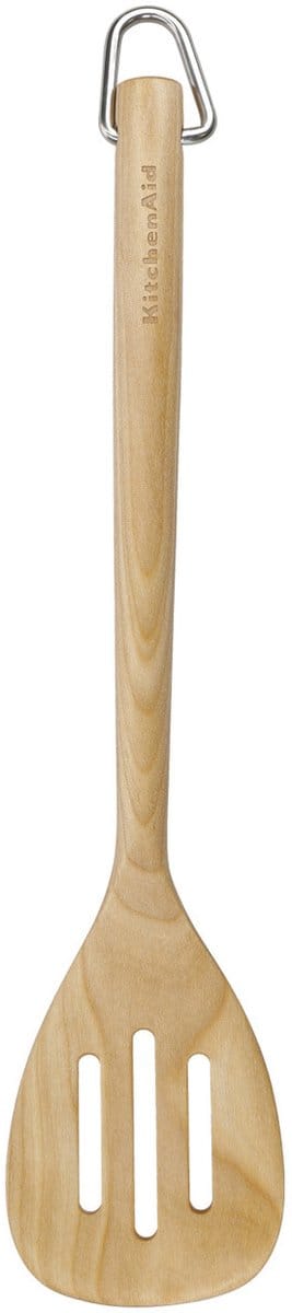 Spatel met Sleuven, 35 cm, Berkenhout, Bruin - KitchenAid