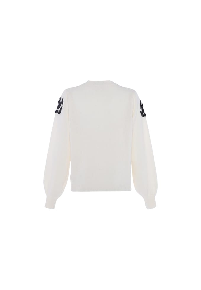 Faina Gebreide trui Dames wolwit