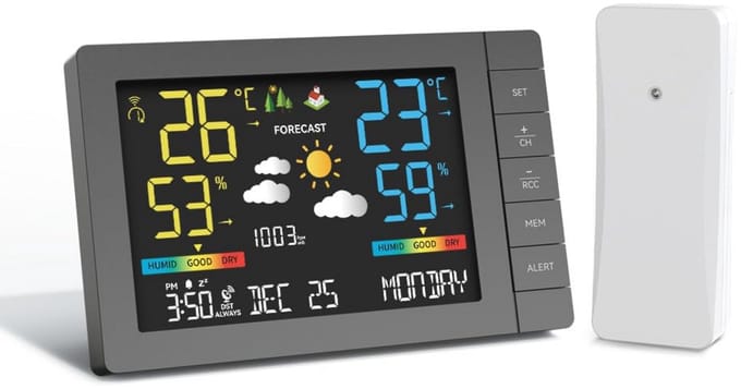 Draadloos weerstation met buitensensor