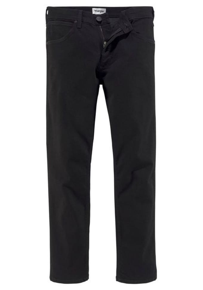 WRANGLER STRAIGHT BLACK RINSE REGULAR JEANS-HEREN