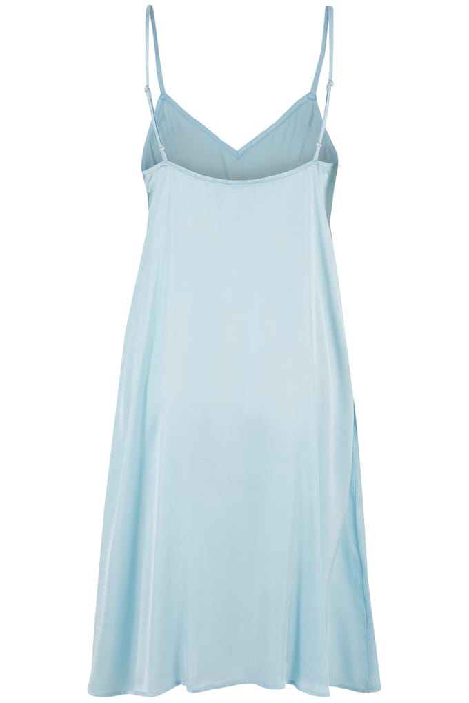 Urban Classics - Viscose Satin Slip Korte jurk - M - Blauw