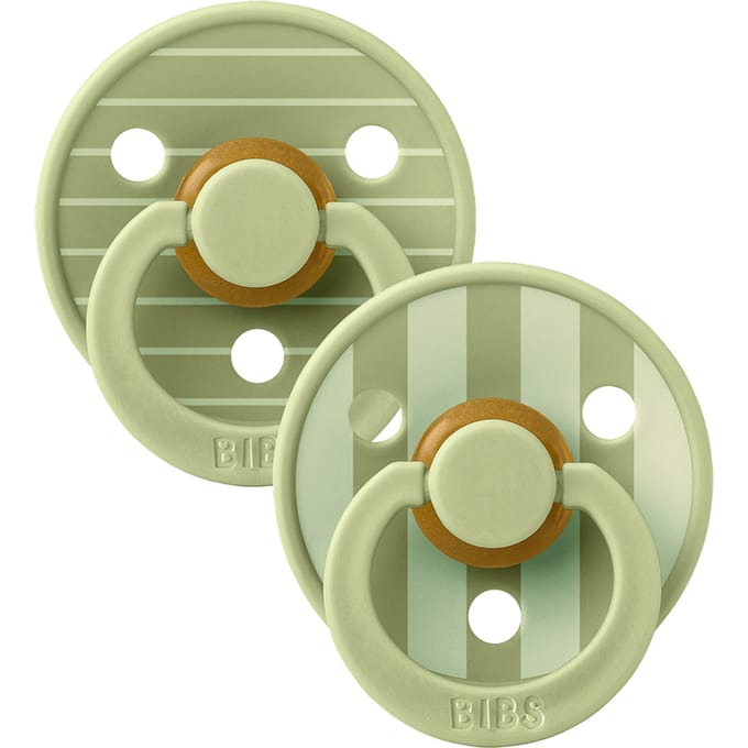 BIBS Pacifier Studio Colour Pin Latex Size 1 Sage Mix 2 st