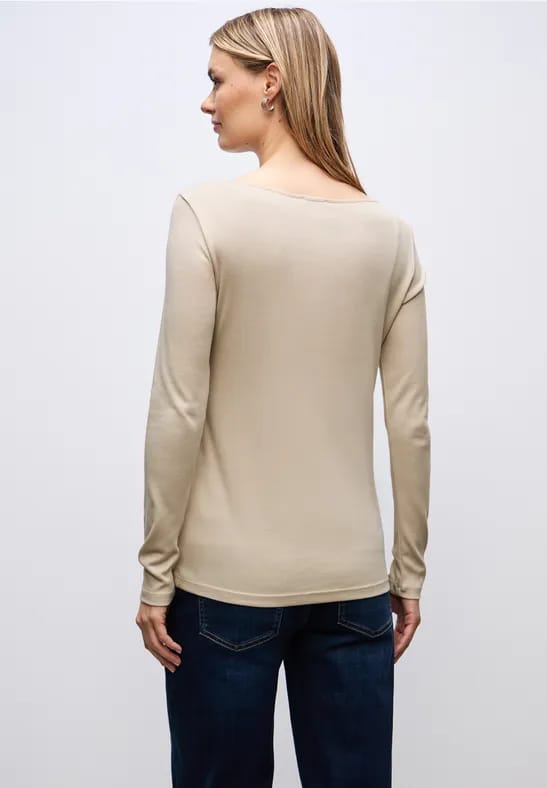 Basic shirt met lange mouwen