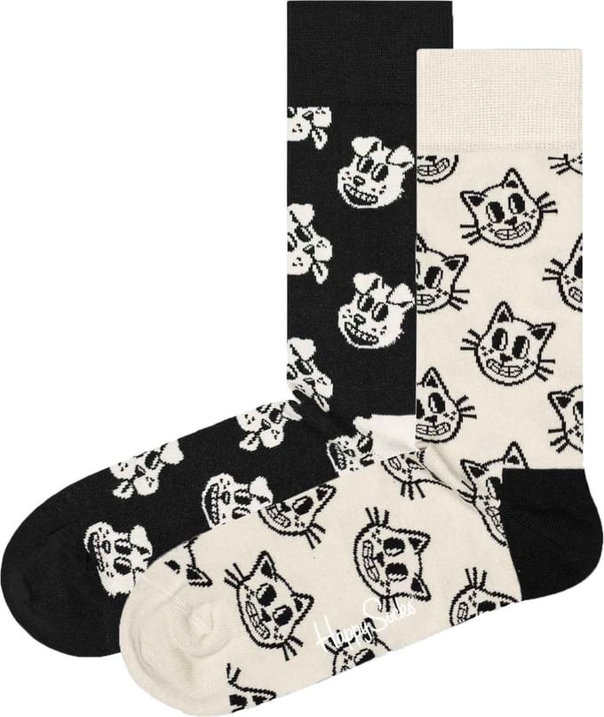 Happy Socks unisex giftbox 2P sokken pets zwart & wit