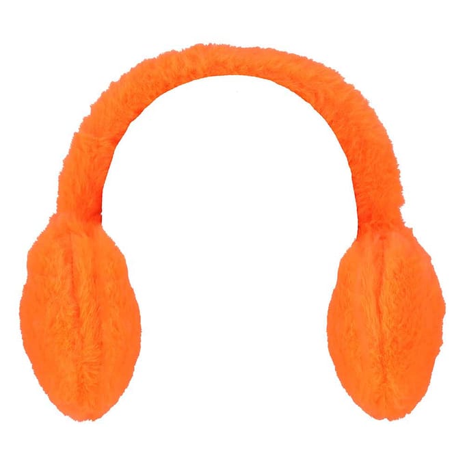 Oorwarmers - fake fur - neon - Fluor Oranje