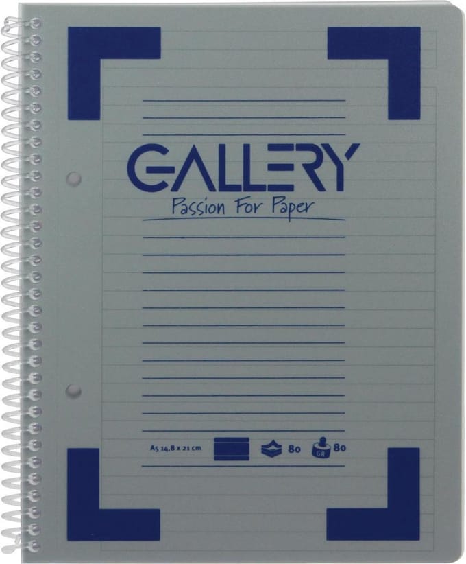 Gallery Traditional spiraalschrift formaat A5 gelijnd 160 bladzijden
