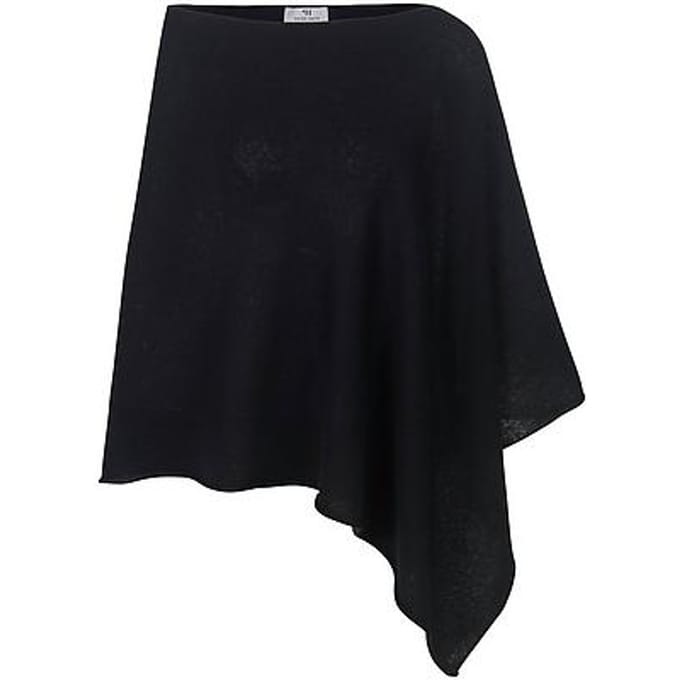 Poncho 100%  kasjmier Van Peter Hahn zwart