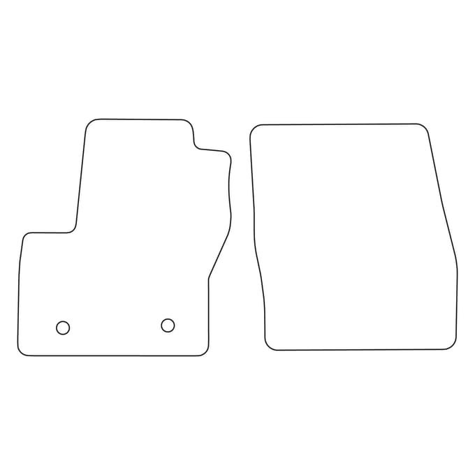 Set veloursmatten geschikt voor Ford Transit Connect II 2013-2018 - zwarte afwerking