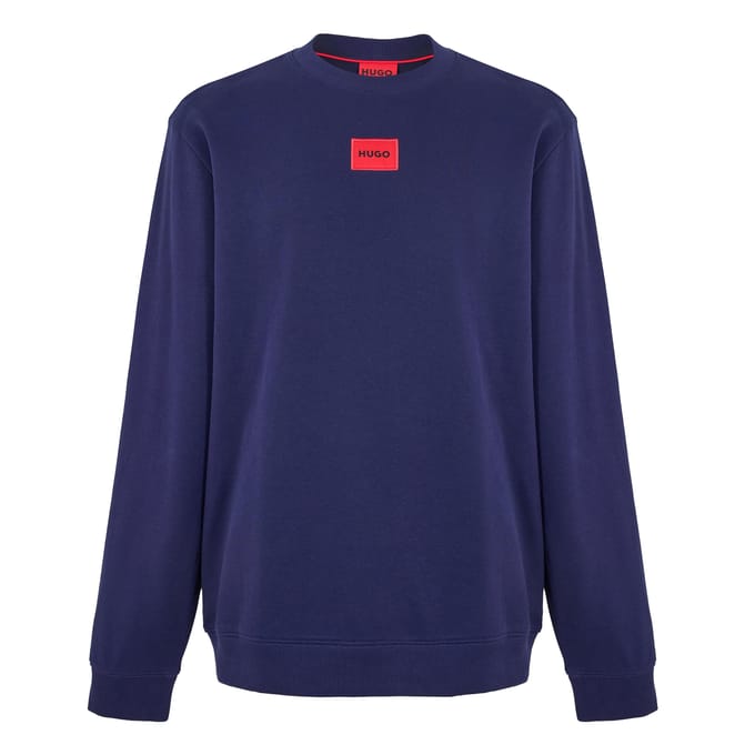 Hugo Heren Diragol Sweatshirt met ronde hals (Marine)