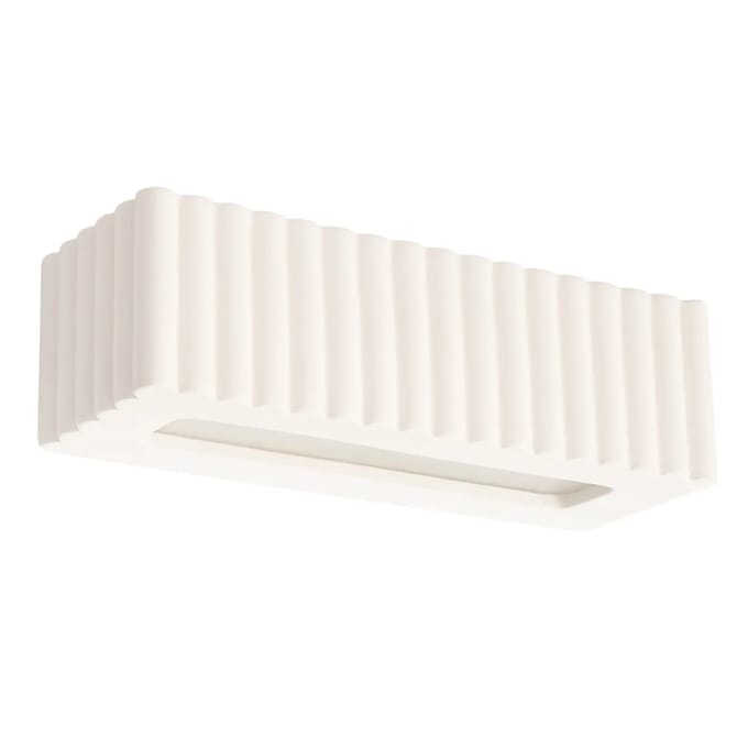 Sollux Lighting Wandlamp Rigata - E27 - wit - keramiek - 34x12x10cm
