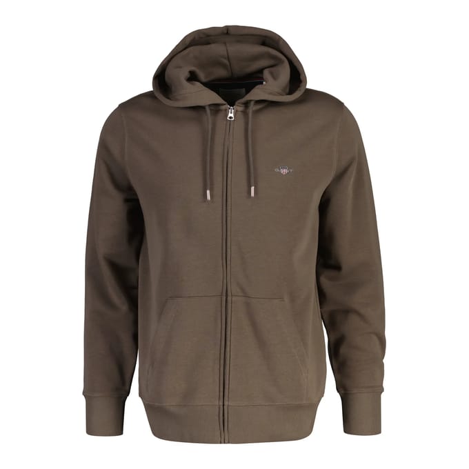 Hooded sweatshirt met rits Gant Regular Shield