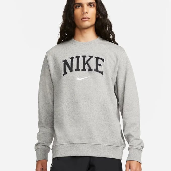Nike Retro Nike - Sweater - Maat XXL - Grijs - Sportswear - Lifestyle - Heren Sweater voor Mannen