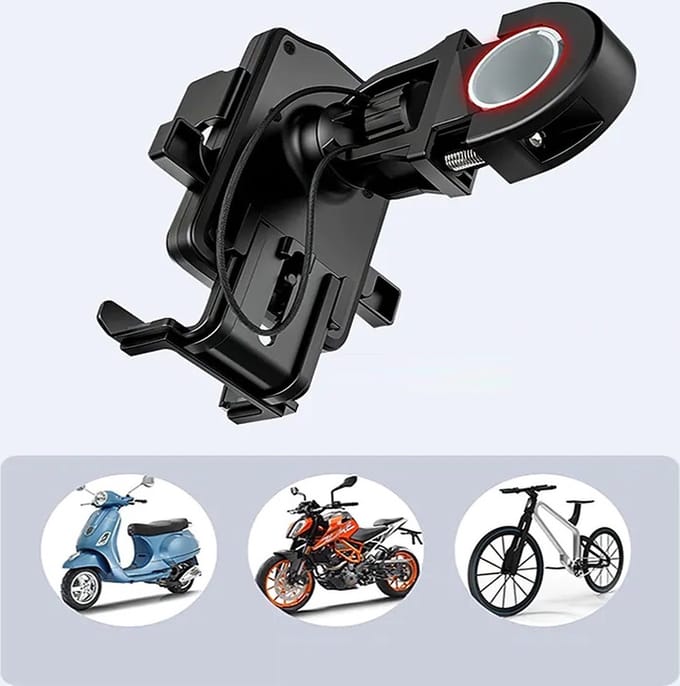 Fietshouder - Anti Diefstal - Universeel - Geschikt voor smartphone t/m 7 inch