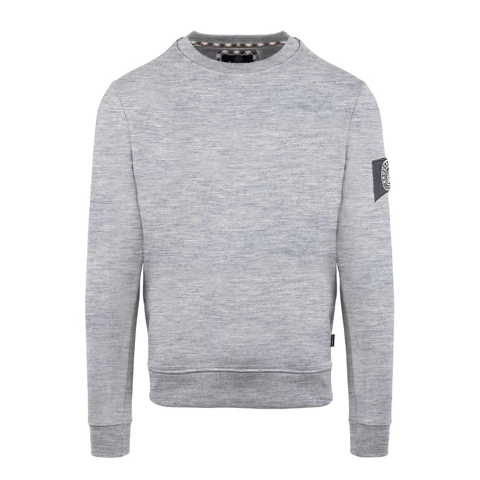 Aquascutum Heren Patch Sweatshirt (Grijs)