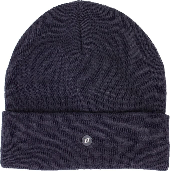 TRESANTI | SVEN | Fijngebreide muts met rubberen logo III | Navy