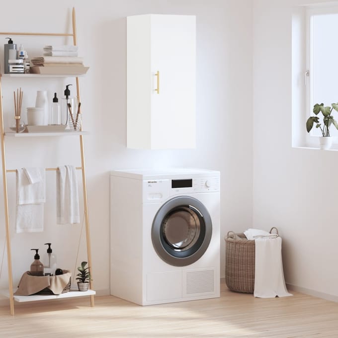 vidaXL - Bovenkast - 34,5x34x90 - cm - wit