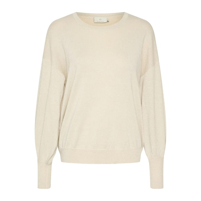 Kaffe KAregina O-neck Knit Dames Trui - Sand Dollar