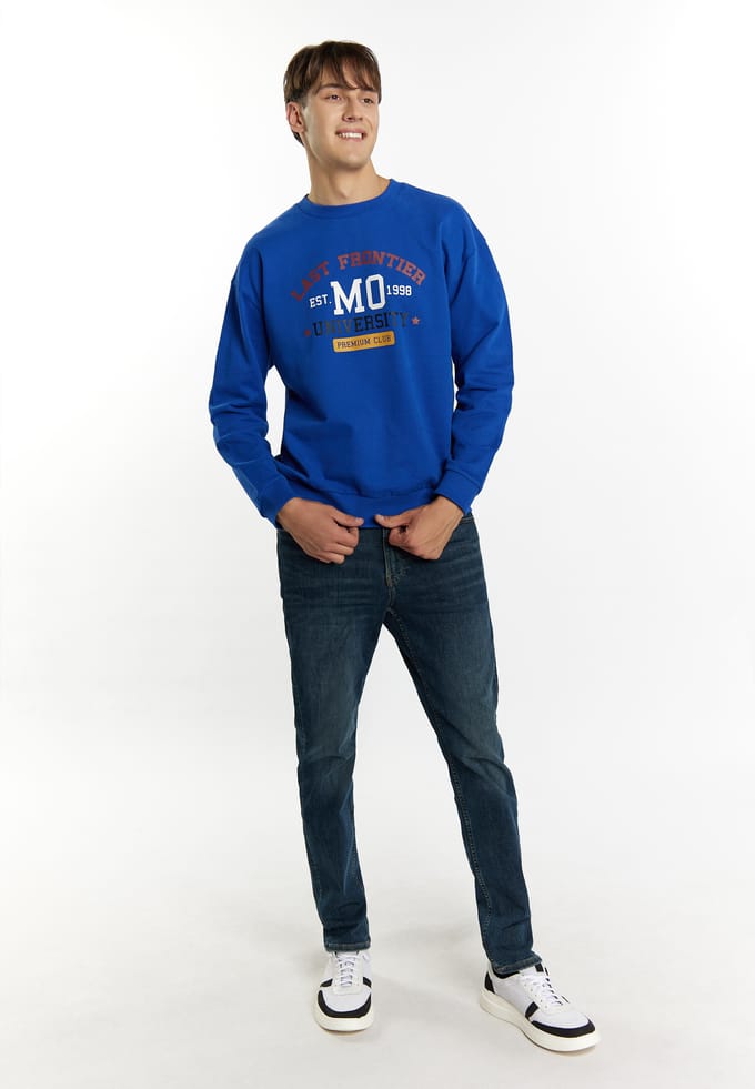 Mo Sweatshirt Heren KONING BLAUW